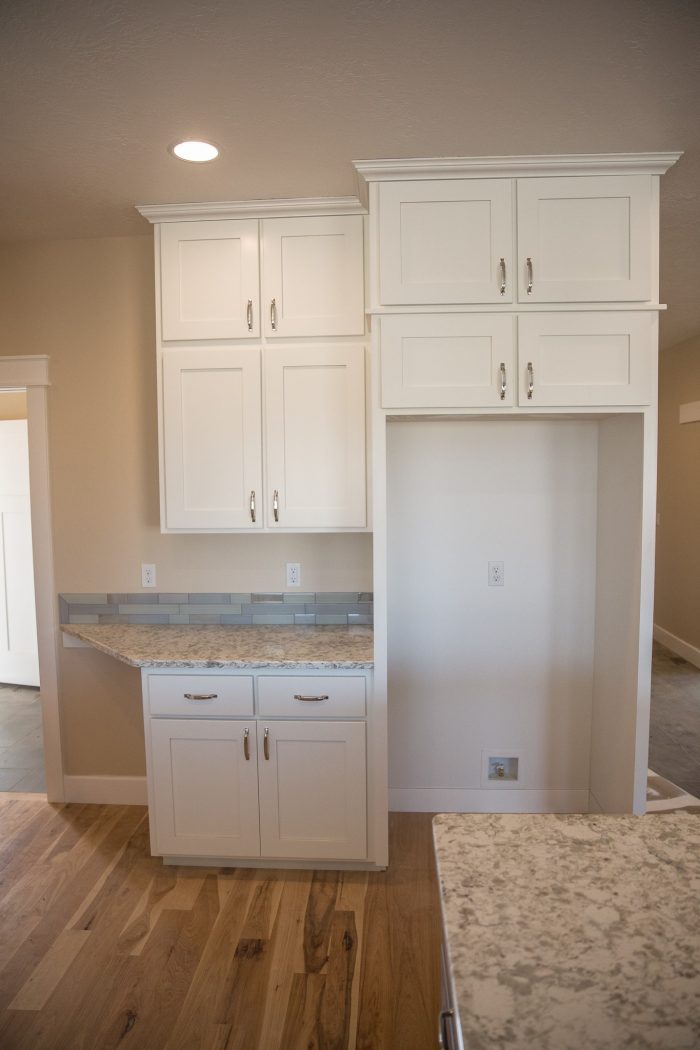 white custom cabinets